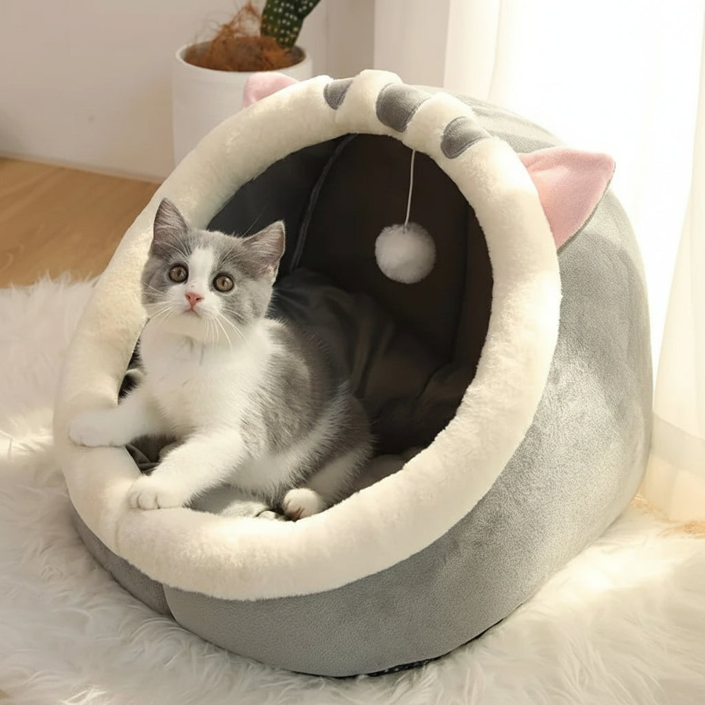 Cama Cálida Tipo Bolsa para Gatos